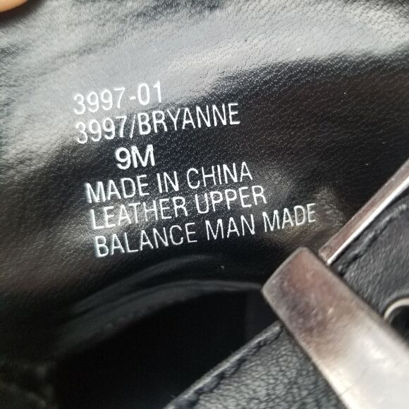 Vintage 90s y2k Bratz Square Toe Chunky Heel Black Leather Ankle Boots Booties 9 - Picture 8 of 9